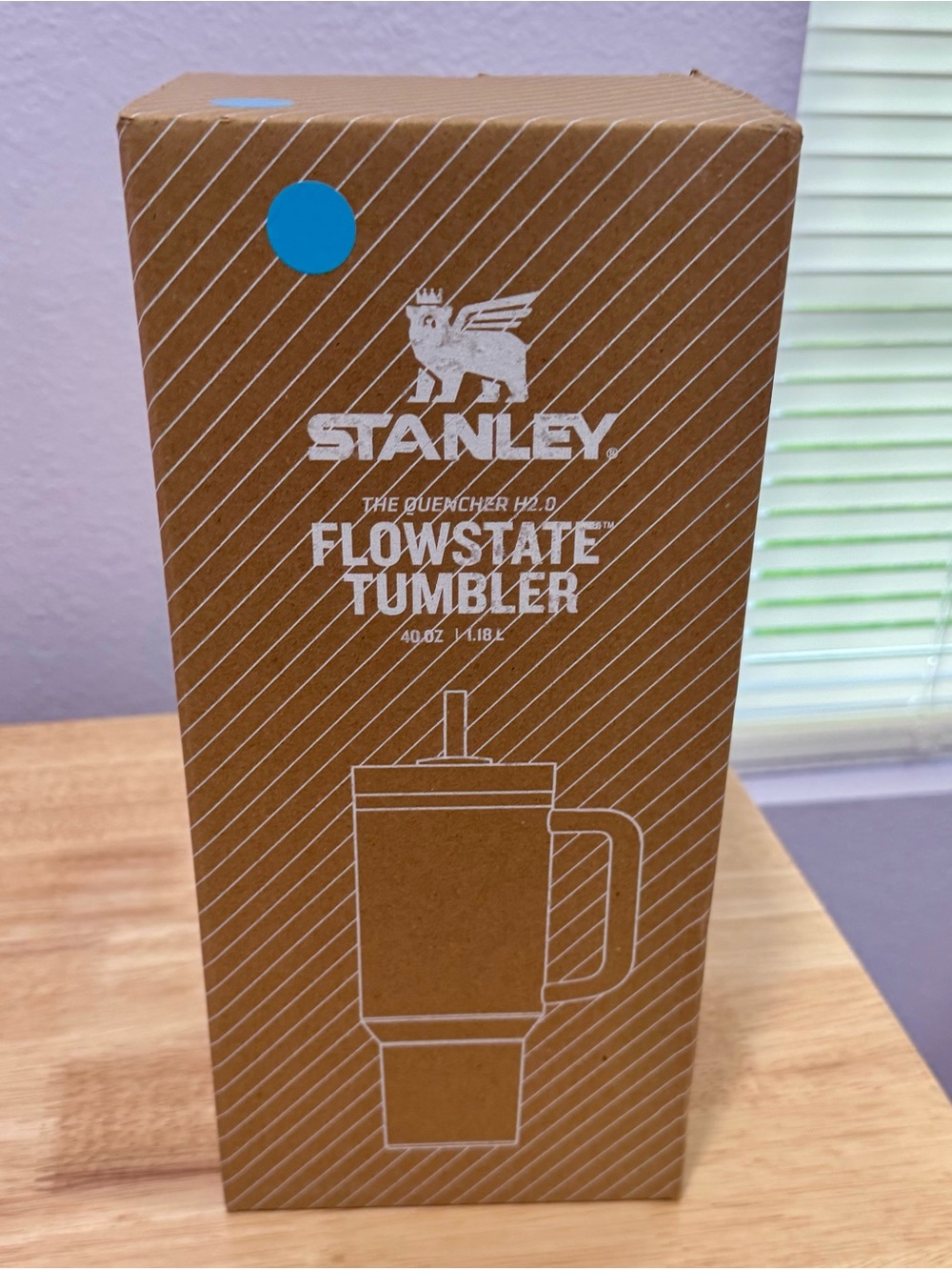 New Stanley Light Blue Tumbler with Multicolor Metallic Monogram - Picture 9 of 9